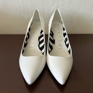 White Calvin Klein Heels